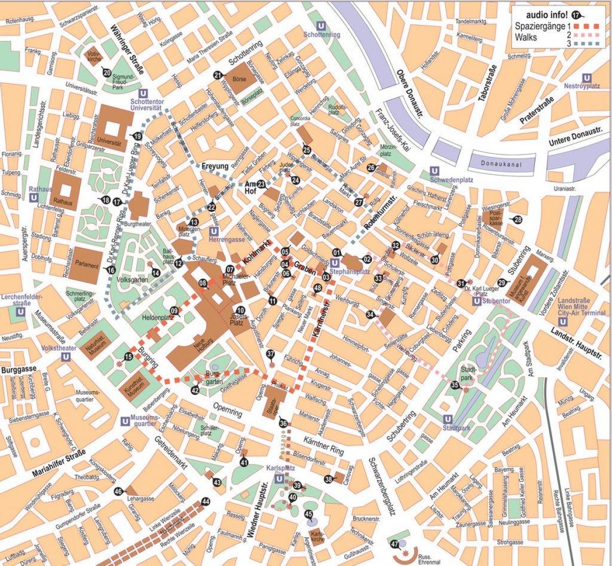 نقشه از مرکز Wien
