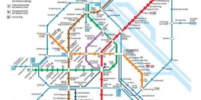 Vienna metro map اندازه کامل