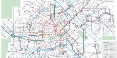 نقشه از وین سیستم حمل و نقل عمومی