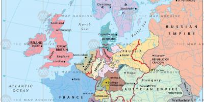 وین اتریش نقشه اروپا