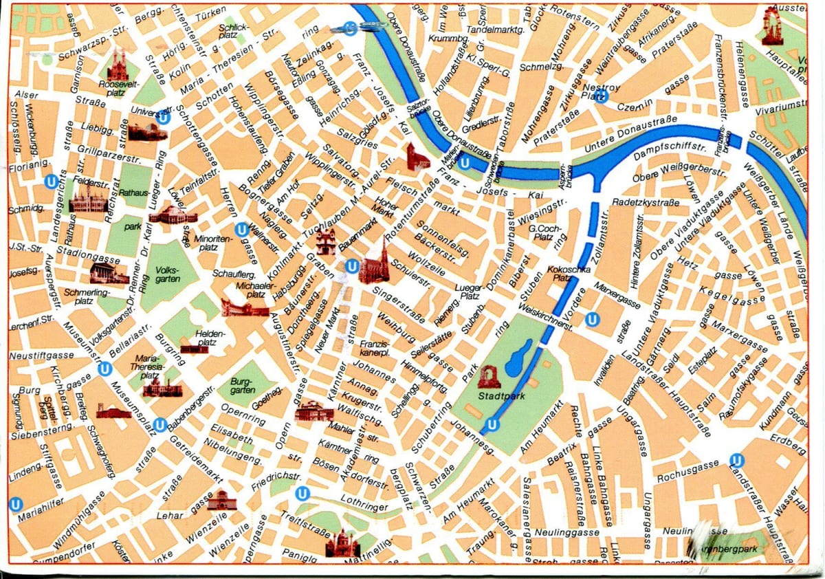 Vienna travel map