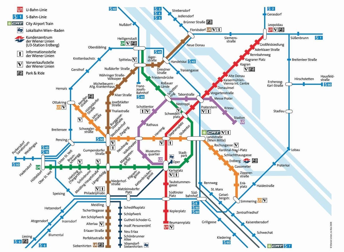 نقشه از وین mrt