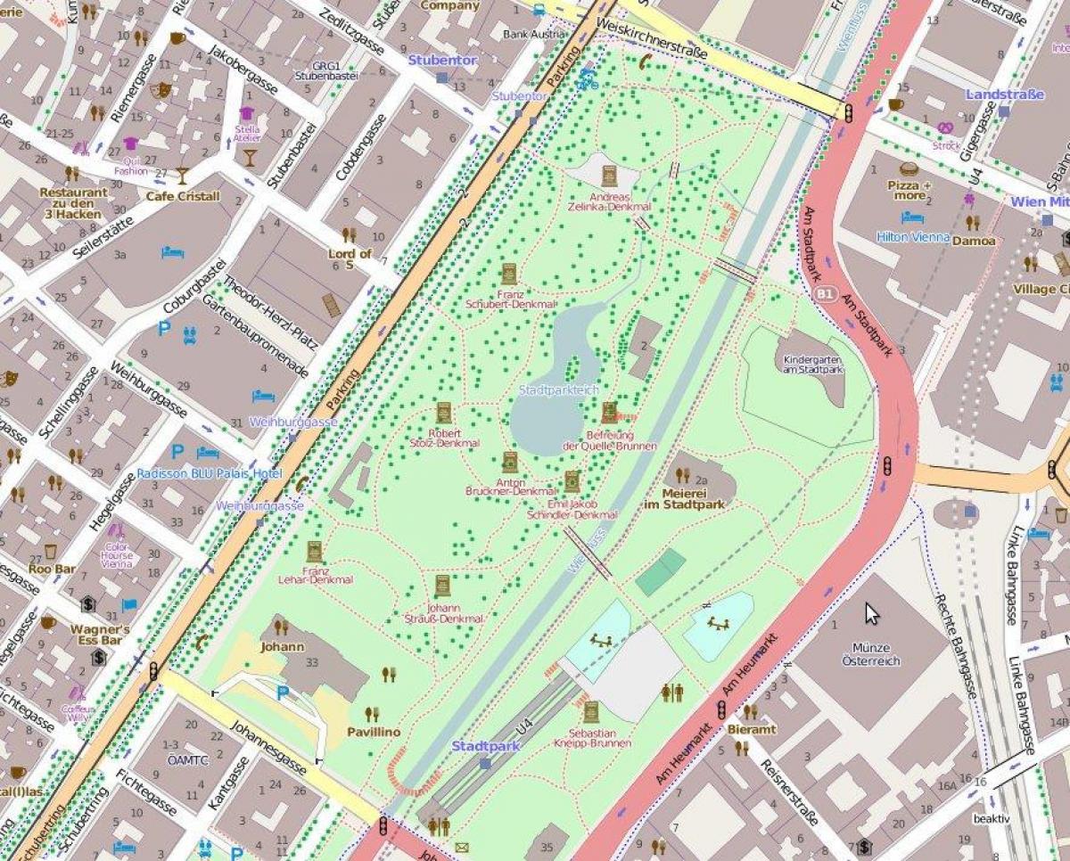 نقشه stadtpark وین