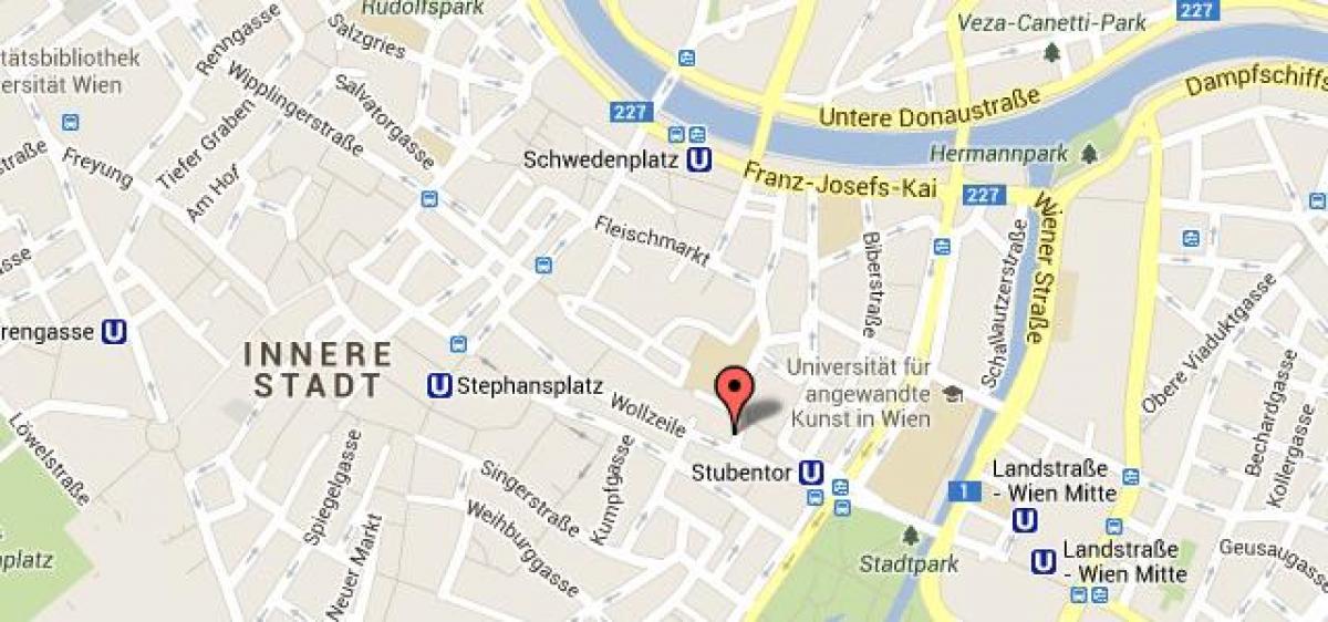 نقشه stephansplatz وین نقشه