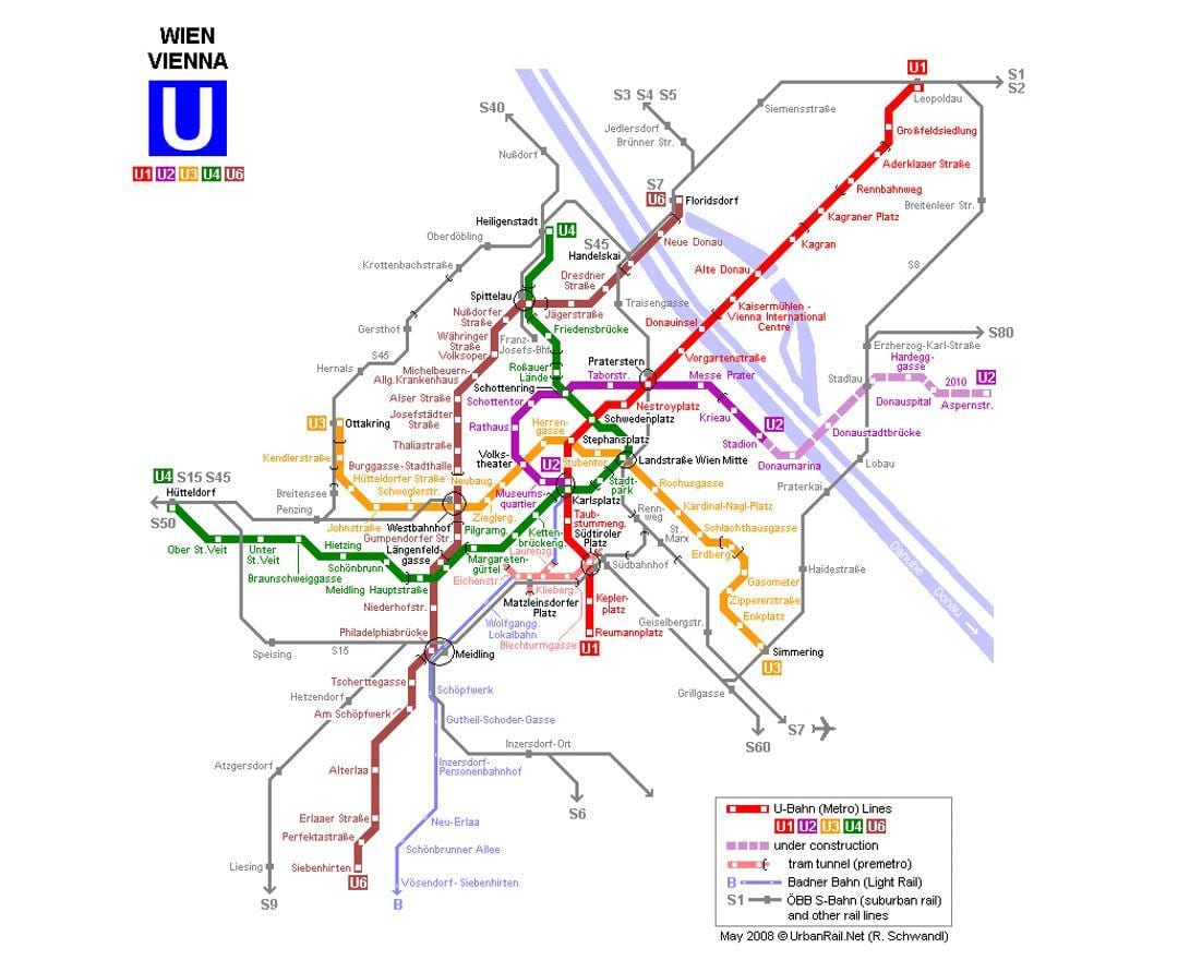 نقشه u1 وین