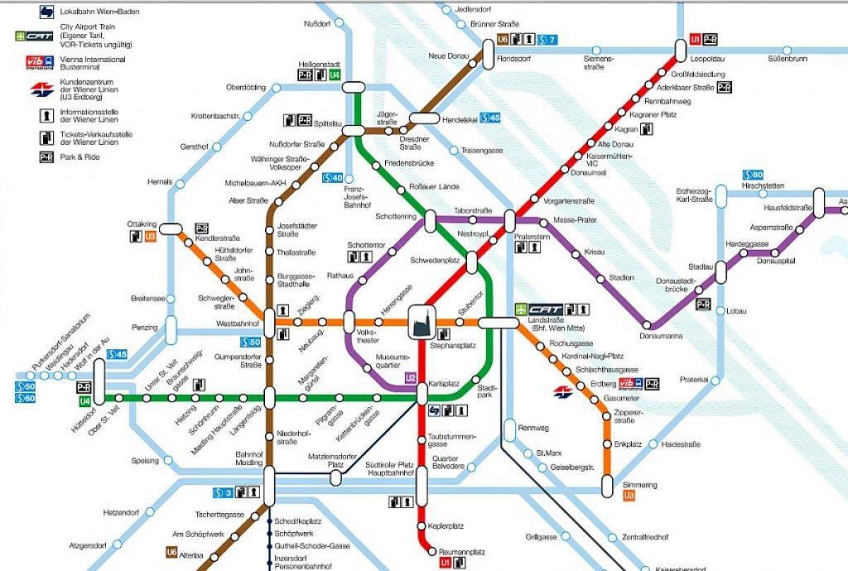 Wien نقشه مترو