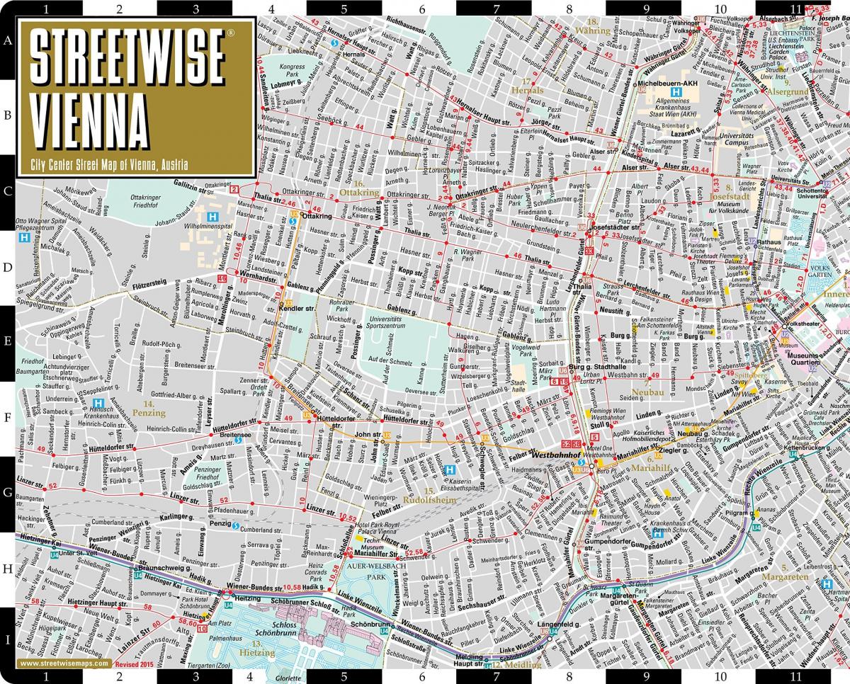 نقشه از خیابانی وین