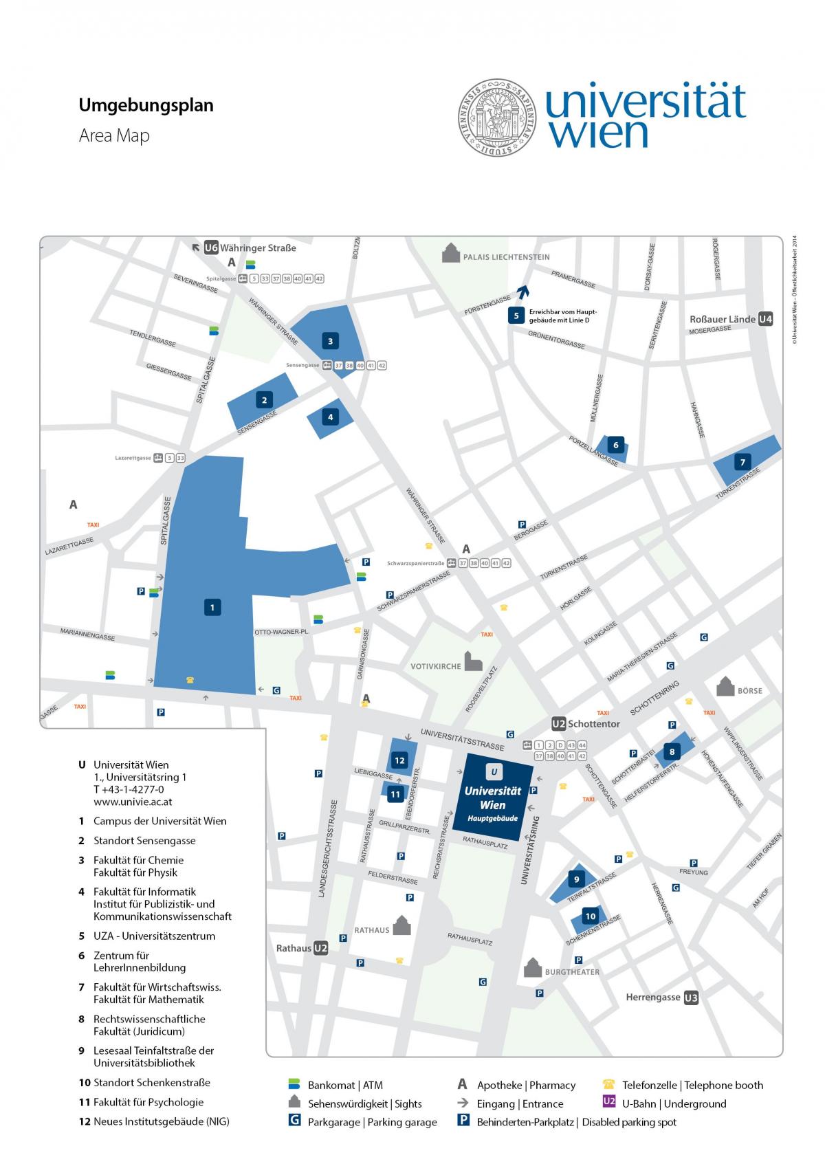 نقشه از دانشگاه وین