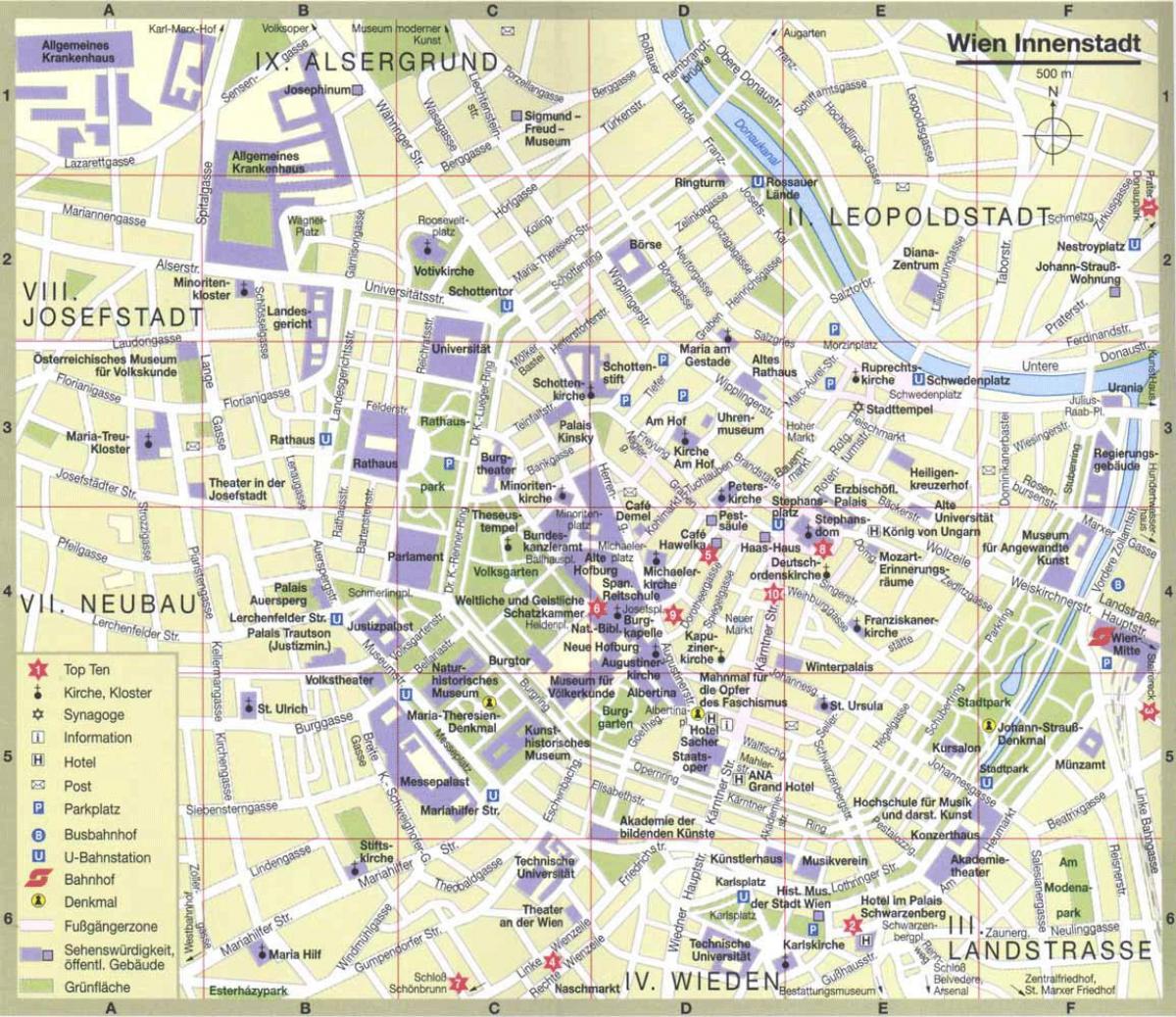 وین شهر توریستی نقشه