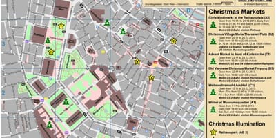 نقشه از وین بازار کریسمس